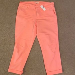 NWT Loft salmon color capris